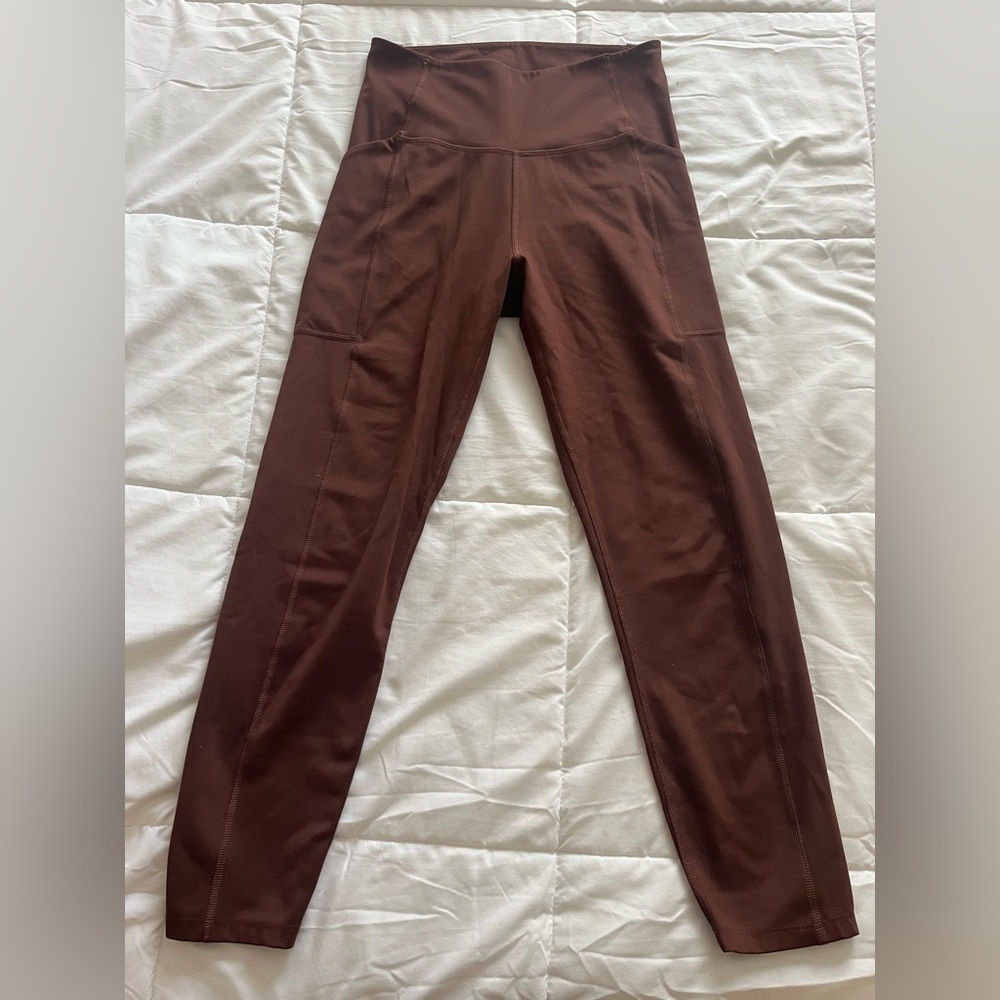 Chocolate brown yoga leggings workout gym
